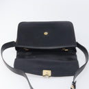 CELINE Shoulder Bag Leather Black Gold Auth 199214-10