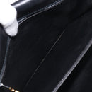 CELINE Shoulder Bag Leather Black Gold Auth 199214-21