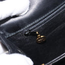 CELINE Shoulder Bag Leather Black Gold Auth 199214-22