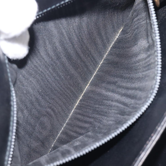 CELINE Shoulder Bag Leather Black Gold Auth 199214