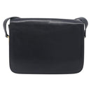CELINE Shoulder Bag Leather Black Gold Auth 199214-2