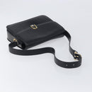 CELINE Shoulder Bag Leather Black Gold Auth 199214-7