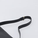 CELINE Shoulder Bag Leather Black Gold Auth 199214-8