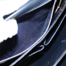 CELINE Horse Carriage Shoulder Bag Leather Navy Gold Auth 199215-22