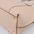 Salvatore Ferragamo Gancini Tote Bag Leather Pink Gold Auth 199216V-12