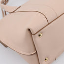 Salvatore Ferragamo Gancini Tote Bag Leather Pink Gold Auth 199216V-13