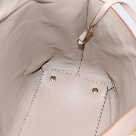 Salvatore Ferragamo Gancini Tote Bag Leather Pink Gold Auth 199216V