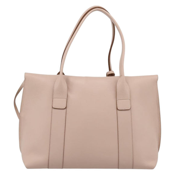 Salvatore Ferragamo Gancini Tote Bag Leather Pink Gold Auth 199216V