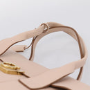 Salvatore Ferragamo Gancini Tote Bag Leather Pink Gold Auth 199216V-8