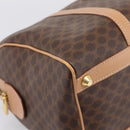 CELINE Macadam Canvas Boston Bag PVC Leather Brown Gold Auth 199217A-14