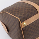 CELINE Macadam Canvas Boston Bag PVC Leather Brown Gold Auth 199217A-16