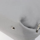 Salvatore Ferragamo Sofia Gancini Hand Bag Leather 2way Gray Silver Auth 199218V-17