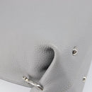 Salvatore Ferragamo Sofia Gancini Hand Bag Leather 2way Gray Silver Auth 199218V-18