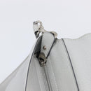 Salvatore Ferragamo Sofia Gancini Hand Bag Leather 2way Gray Silver Auth 199218V-21