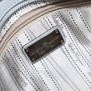 Salvatore Ferragamo Sofia Gancini Hand Bag Leather 2way Gray Silver Auth 199218V-22
