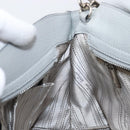 Salvatore Ferragamo Sofia Gancini Hand Bag Leather 2way Gray Silver Auth 199218V-24