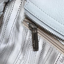 Salvatore Ferragamo Sofia Gancini Hand Bag Leather 2way Gray Silver Auth 199218V-25