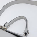 Salvatore Ferragamo Sofia Gancini Hand Bag Leather 2way Gray Silver Auth 199218V-14