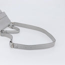 Salvatore Ferragamo Sofia Gancini Hand Bag Leather 2way Gray Silver Auth 199218V-8
