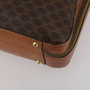 CELINE Macadam Canvas Hand Bag PVC Leather 2way Brown Gold Auth 199219-12