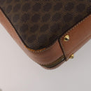 CELINE Macadam Canvas Hand Bag PVC Leather 2way Brown Gold Auth 199219-15