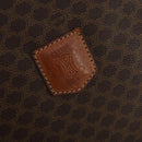 CELINE Macadam Canvas Hand Bag PVC Leather 2way Brown Gold Auth 199219-16