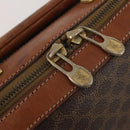 CELINE Macadam Canvas Hand Bag PVC Leather 2way Brown Gold Auth 199219-17