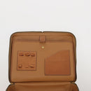 CELINE Macadam Canvas Hand Bag PVC Leather 2way Brown Gold Auth 199219-20