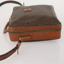 CELINE Macadam Canvas Hand Bag PVC Leather 2way Brown Gold Auth 199219-5