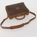 CELINE Macadam Canvas Hand Bag PVC Leather 2way Brown Gold Auth 199219-7
