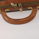 CELINE Macadam Canvas Hand Bag PVC Leather 2way Brown Gold Auth 199219-9