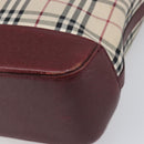 BURBERRY Nova Check Tote Bag Canvas Beige Gold Auth 199220-12