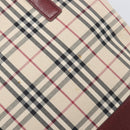 BURBERRY Nova Check Tote Bag Canvas Beige Gold Auth 199220-14