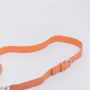 Salvatore Ferragamo Sofia Gancini Bag Leather 2way Orange Silver Auth 199221V-10
