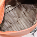 Salvatore Ferragamo Sofia Gancini Bag Leather 2way Orange Silver Auth 199221V-21