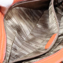 Salvatore Ferragamo Sofia Gancini Bag Leather 2way Orange Silver Auth 199221V-25