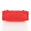 BALENCIAGA Metallic Edge Mini City Bag Leather 2way Red 390160 Auth 199223M-11