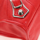 BALENCIAGA Metallic Edge Mini City Bag Leather 2way Red 390160 Auth 199223M-12