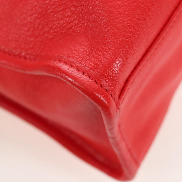 BALENCIAGA Metallic Edge Mini City Bag Leather 2way Red 390160 Auth 199223M