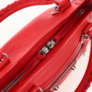 BALENCIAGA Metallic Edge Mini City Bag Leather 2way Red 390160 Auth 199223M-18