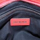 BALENCIAGA Metallic Edge Mini City Bag Leather 2way Red 390160 Auth 199223M-19