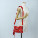 BALENCIAGA Metallic Edge Mini City Bag Leather 2way Red 390160 Auth 199223M-26
