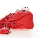 BALENCIAGA Metallic Edge Mini City Bag Leather 2way Red 390160 Auth 199223M-4