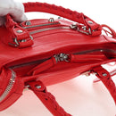BALENCIAGA Metallic Edge Mini City Bag Leather 2way Red 390160 Auth 199223M-6
