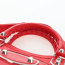 BALENCIAGA Metallic Edge Mini City Bag Leather 2way Red 390160 Auth 199223M-8