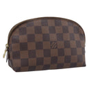 LOUIS VUITTON Damier Ebene Pochette Cosmetic PM Pouch N47516 LV Auth 199227-1