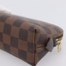 LOUIS VUITTON Damier Ebene Pochette Cosmetic PM Pouch N47516 LV Auth 199227-15