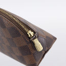 LOUIS VUITTON Damier Ebene Pochette Cosmetic PM Pouch N47516 LV Auth 199227-8