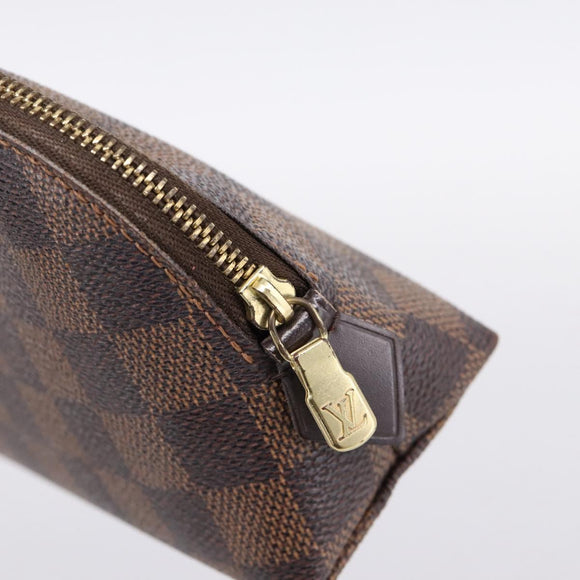 LOUIS VUITTON Damier Ebene Pochette Cosmetic PM Pouch N47516 LV Auth 199227