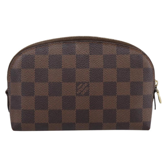 LOUIS VUITTON Damier Ebene Pochette Cosmetic PM Pouch N47516 LV Auth 199227